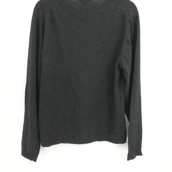 Made In Italy Wool Blend Sweater Mens Large Navy Blue Overside Preppy Casual - Picture 7 of 7